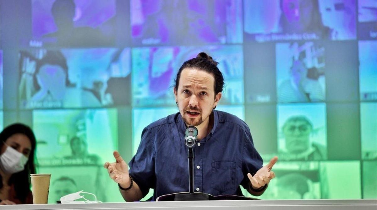 Pablo Iglesias interviene en el Consejo Ciudadano de Podemos, el pasado sábado. Pablo Iglesias interviene en el Consejo Ciudadano de Podemos, el pasado sábado.
