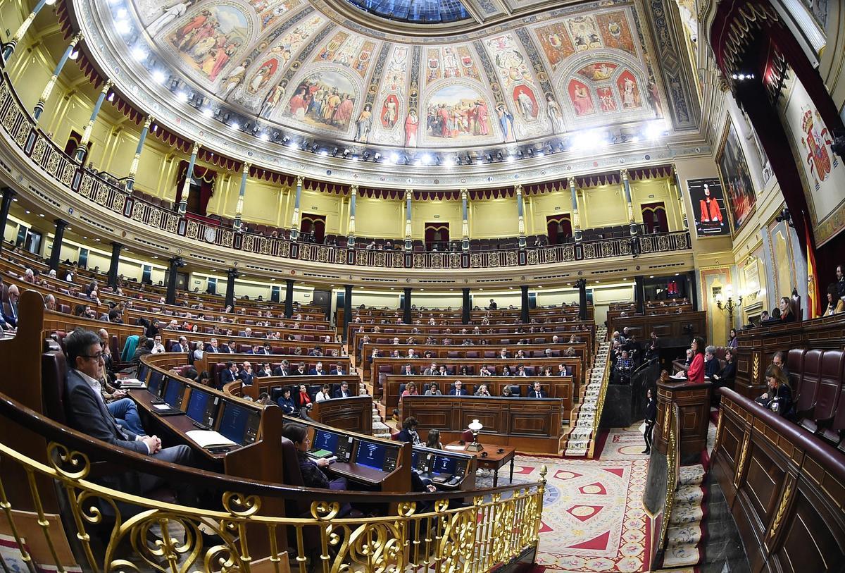 Imagen del pleno del Congreso durante un debate presupuestario, en 2020.