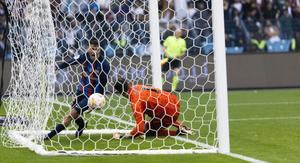 Pedri festeja el 0-3 al Madrid tras la asistencia de Gavi en la final de la Supercopa de España en Riad.