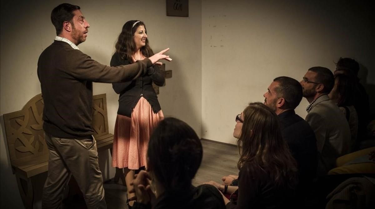 Rafaela Rivas y Antonio del Valle, en ’La asesina’, una de las piezas representadas en el Microteatre este mes de mayo. Rafaela Rivas y Antonio del Valle, en ’La asesina’, una de las piezas representadas en el Microteatre este mes de mayo.