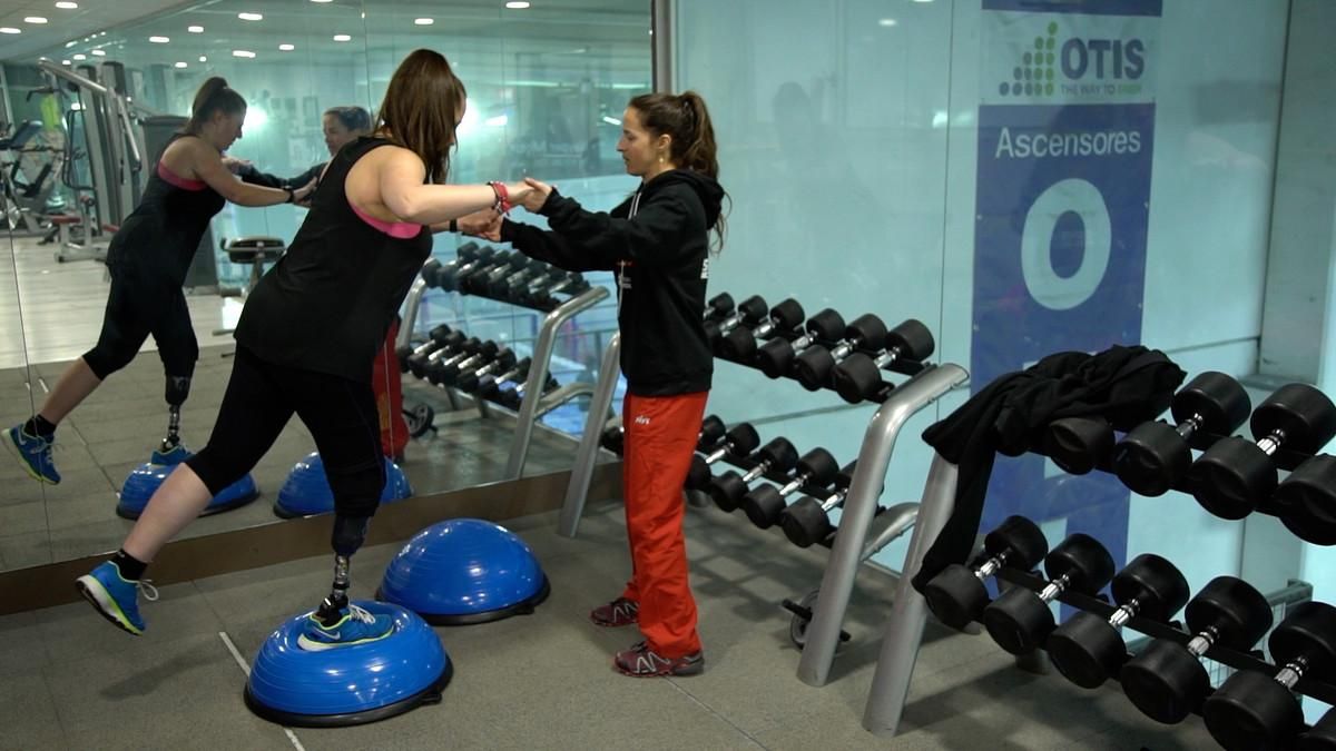 La paralímpica catalana Astrid Fina, en uno de sus entrenamientos. La paralímpica catalana Astrid Fina, en uno de sus entrenamientos.