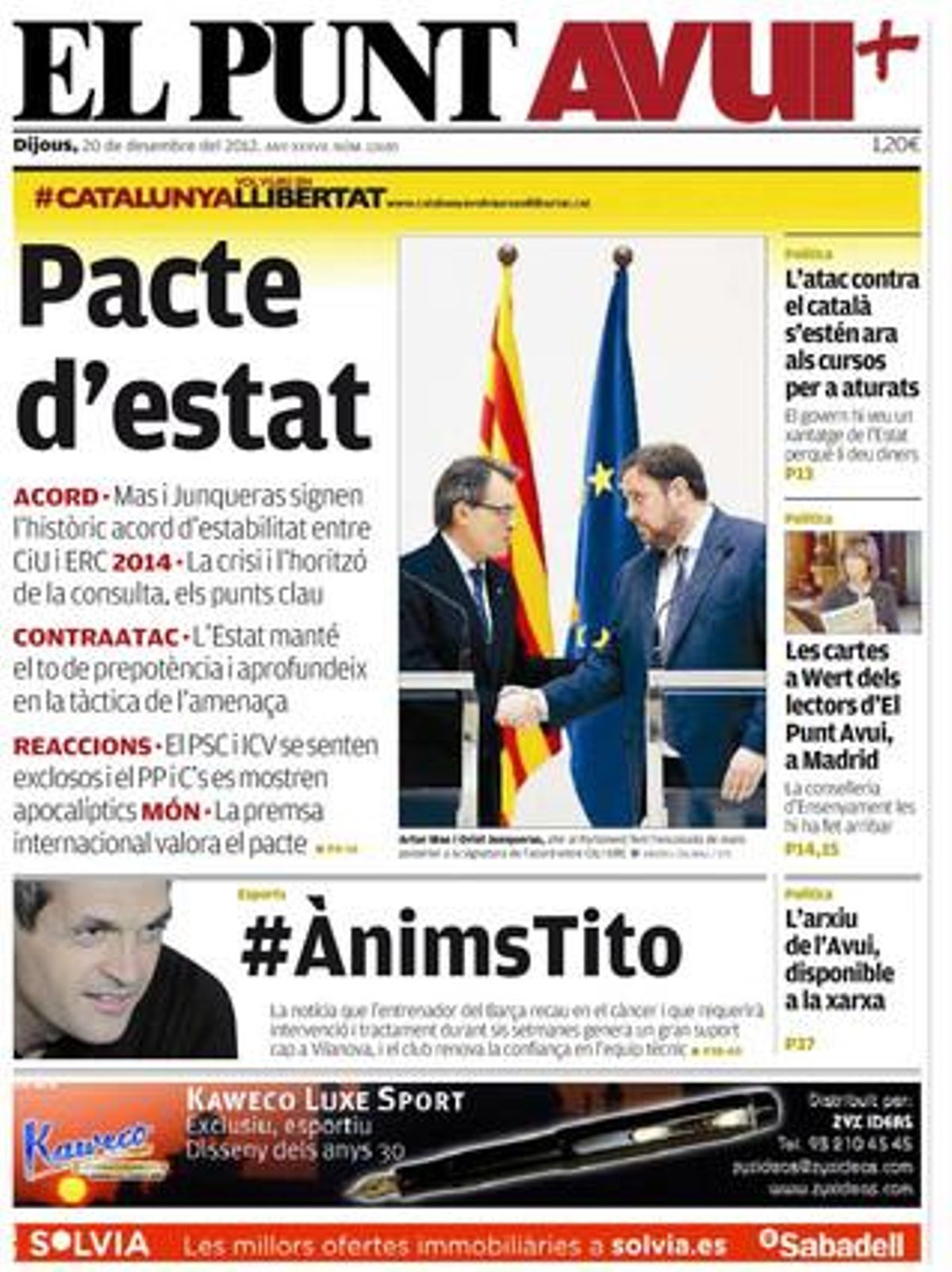 El Punt-Avui, 20-12-2012. El Punt-Avui, 20-12-2012.