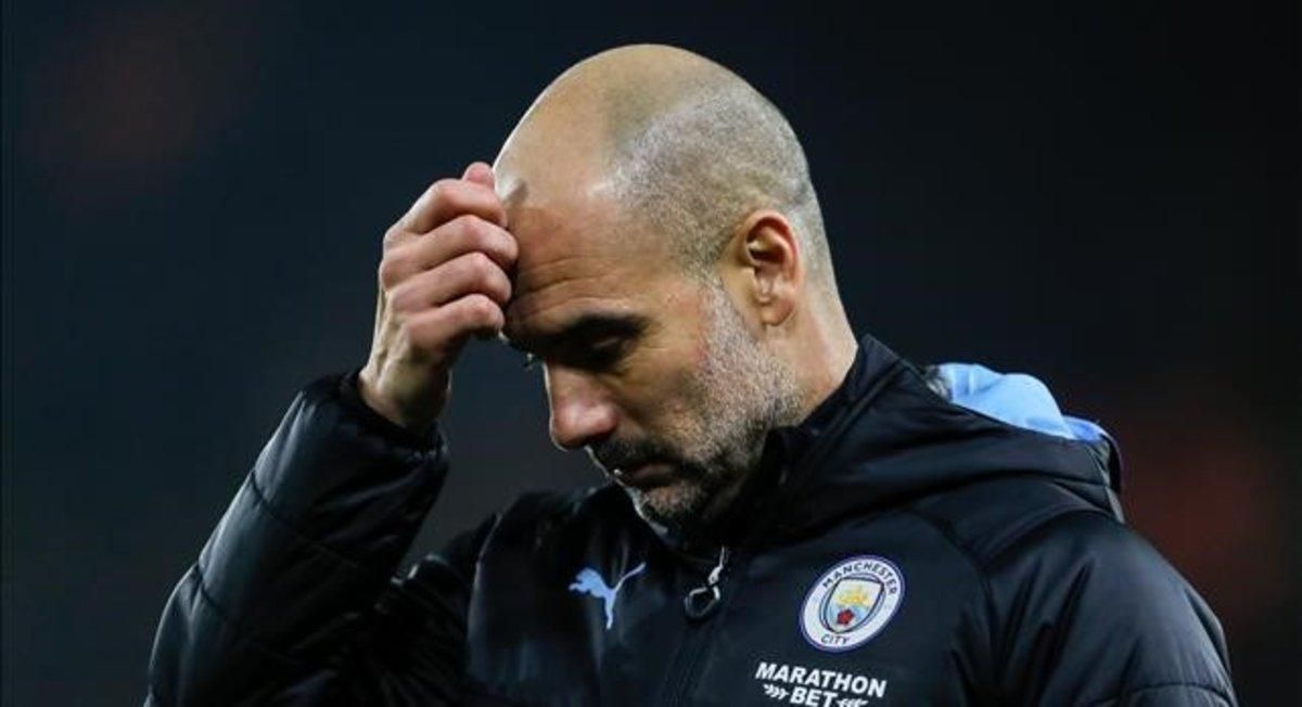Guardiola, durante el partido que el City perdió ante el Wolverhampton Wanderers, del pasado día 27. Guardiola, durante el partido que el City perdió ante el Wolverhampton Wanderers, del pasado día 27.