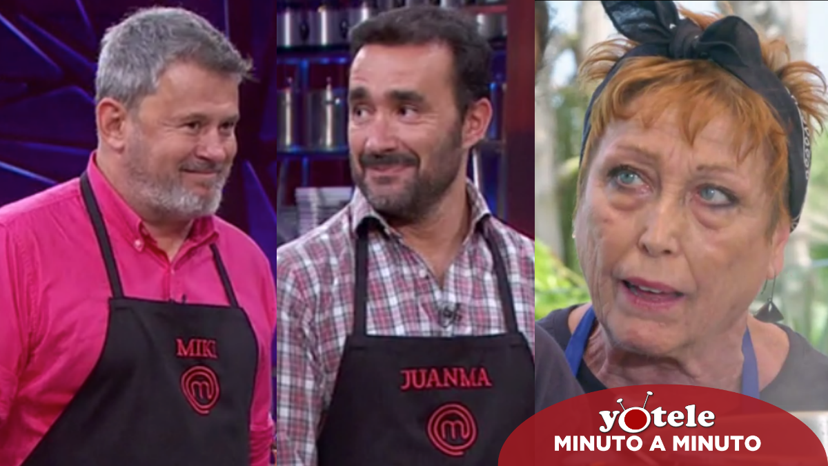 Miki Nadal, Juanma Castaño y Verónica Forqué en la gala 10 de ’Masterchef Celebrity 6’ Miki Nadal, Juanma Castaño y Verónica Forqué en la gala 10 de ’Masterchef Celebrity 6’