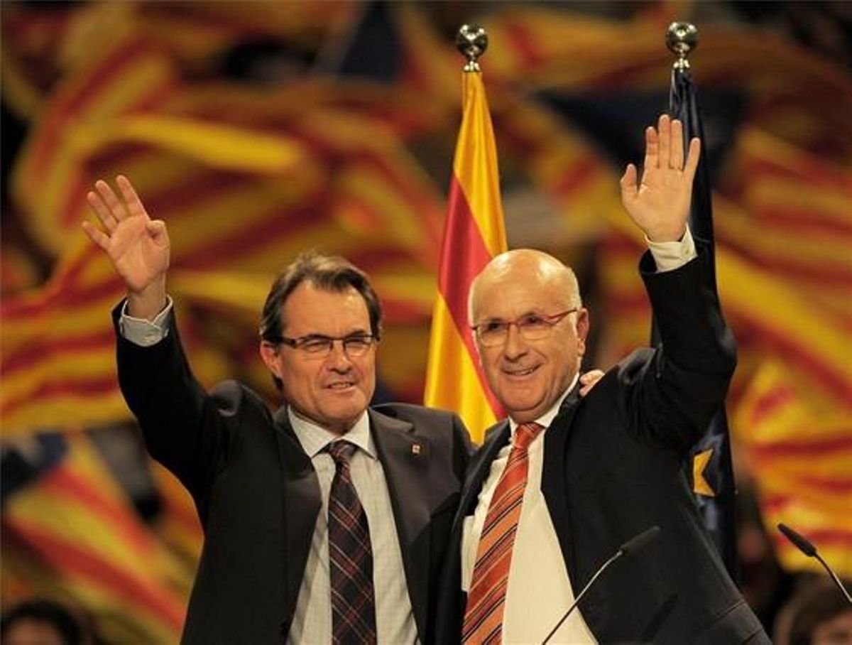 Mas y Duran Lleida, en un acto de campaña de las últimas elecciones catalanas. Mas y Duran Lleida, en un acto de campaña de las últimas elecciones catalanas.