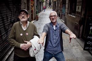 Juanito Mediavilla (izquierda) y Miguel Gallardo, en el 2012, en el Gòtic de Barcelona. 