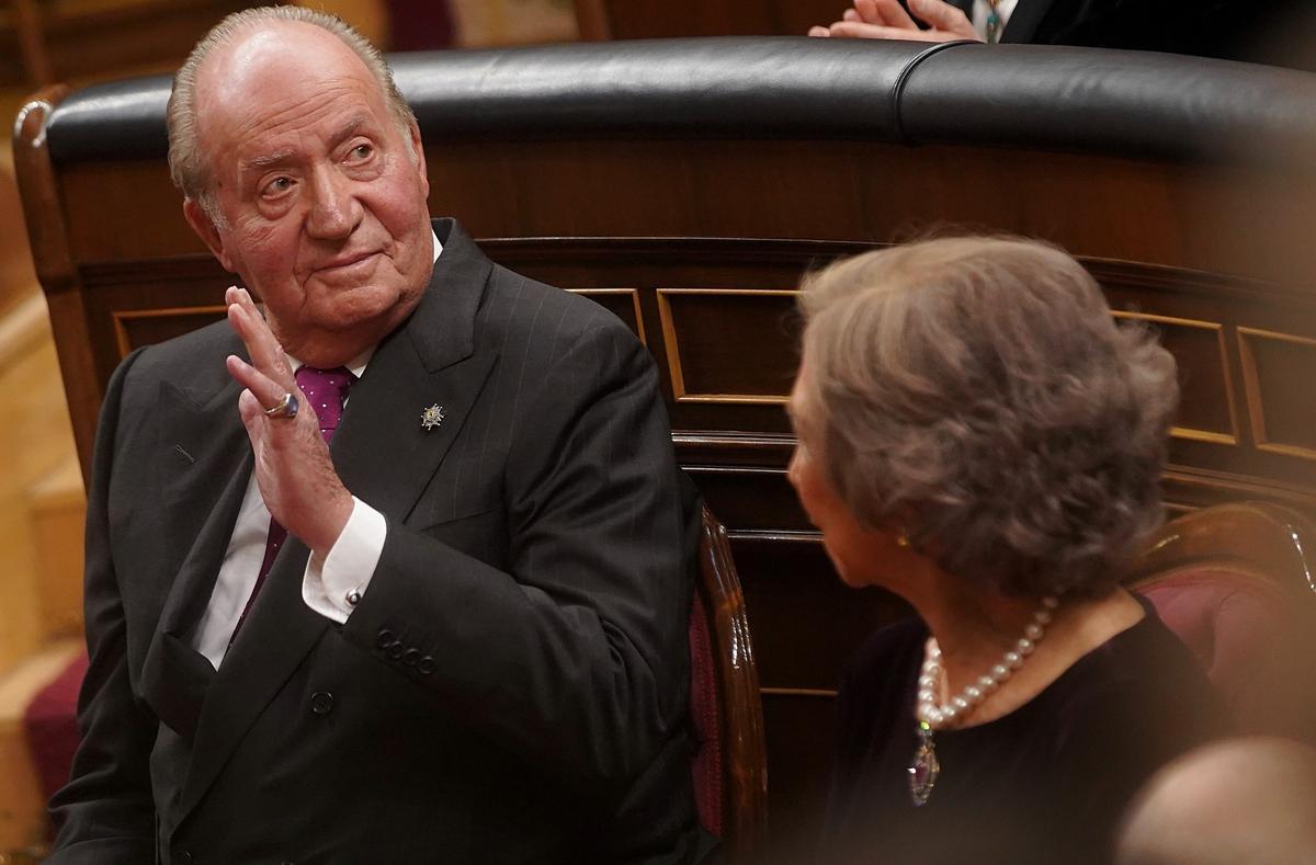 Juan Carlos I, el 6 de diciembre de 2018, en el Congreso, con motivo del acto que se hizo para celebrar los 40 años de la Constitución.
