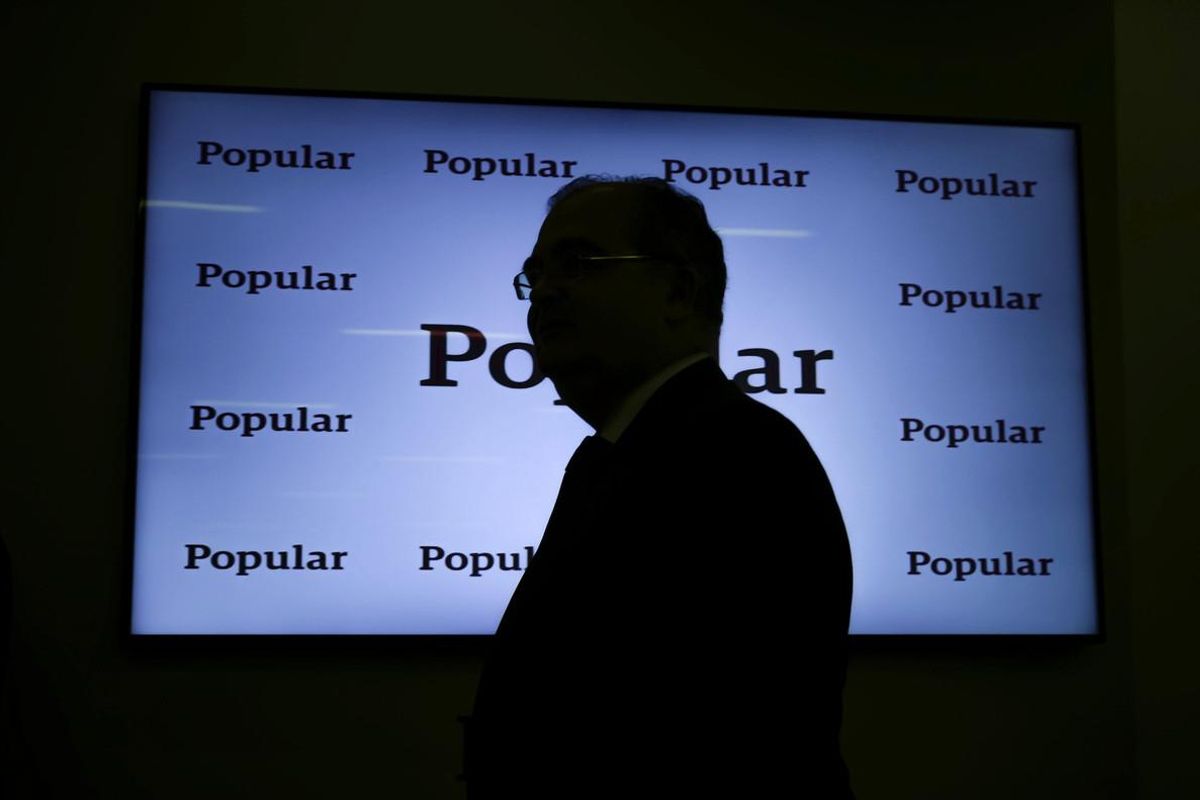 Ángel Ron, expresidente del Popular, en la presentación de resultados del 2016. Ángel Ron, expresidente del Popular, en la presentación de resultados del 2016.