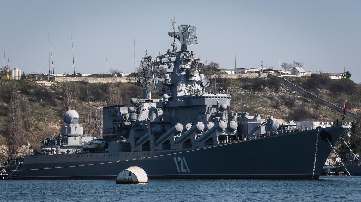 El crucero misilístico ruso ’Moskva’
