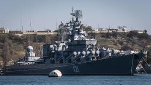El crucero misilístico ruso ’Moskva’