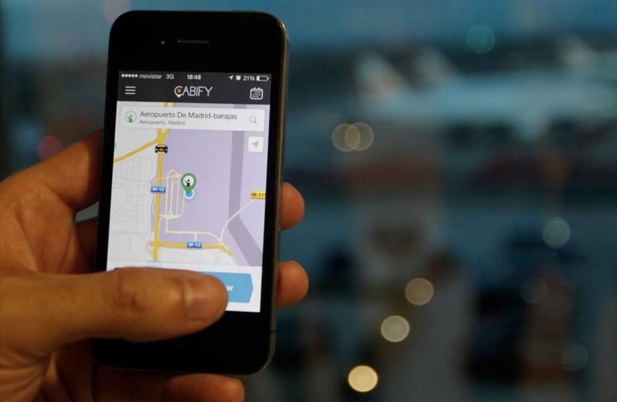 Aplicación de Cabify. Aplicación de Cabify.