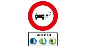 La nueva señal de la DGT que prohibirá circular a los coches más contaminantes.