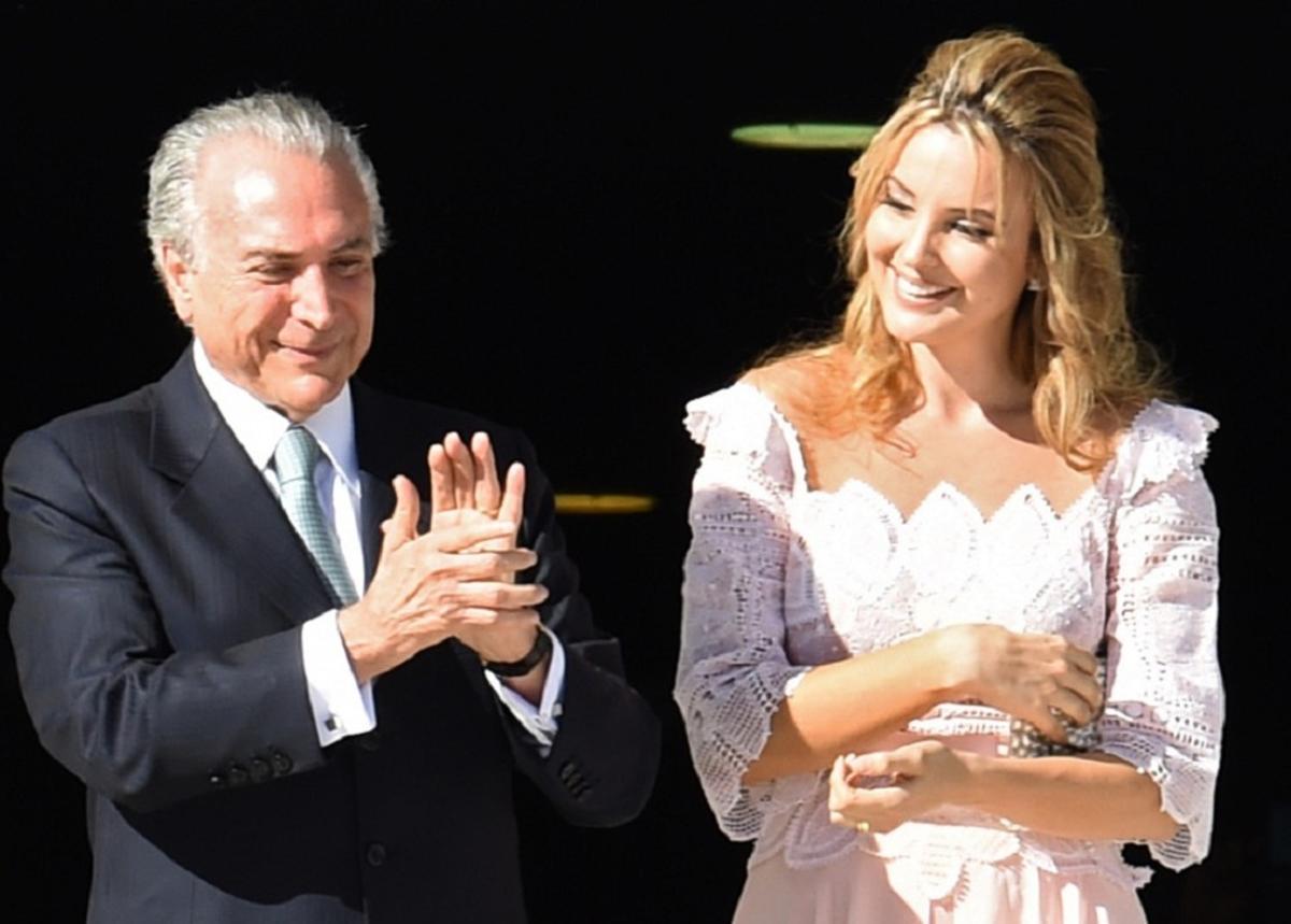 El presidente de Brasil y su esposa.