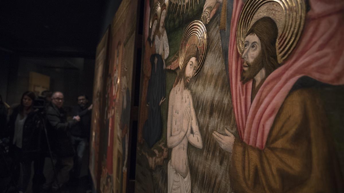 Una de la scinco tablas del retablo de Sant Joan de Lleida de Pere Garcia de Benavarri. 