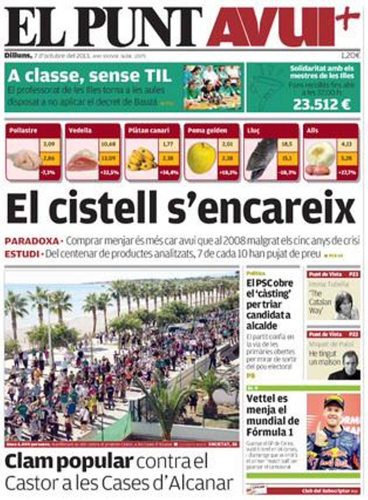 El Punt Avui, 07-10-2013. El Punt Avui, 07-10-2013.