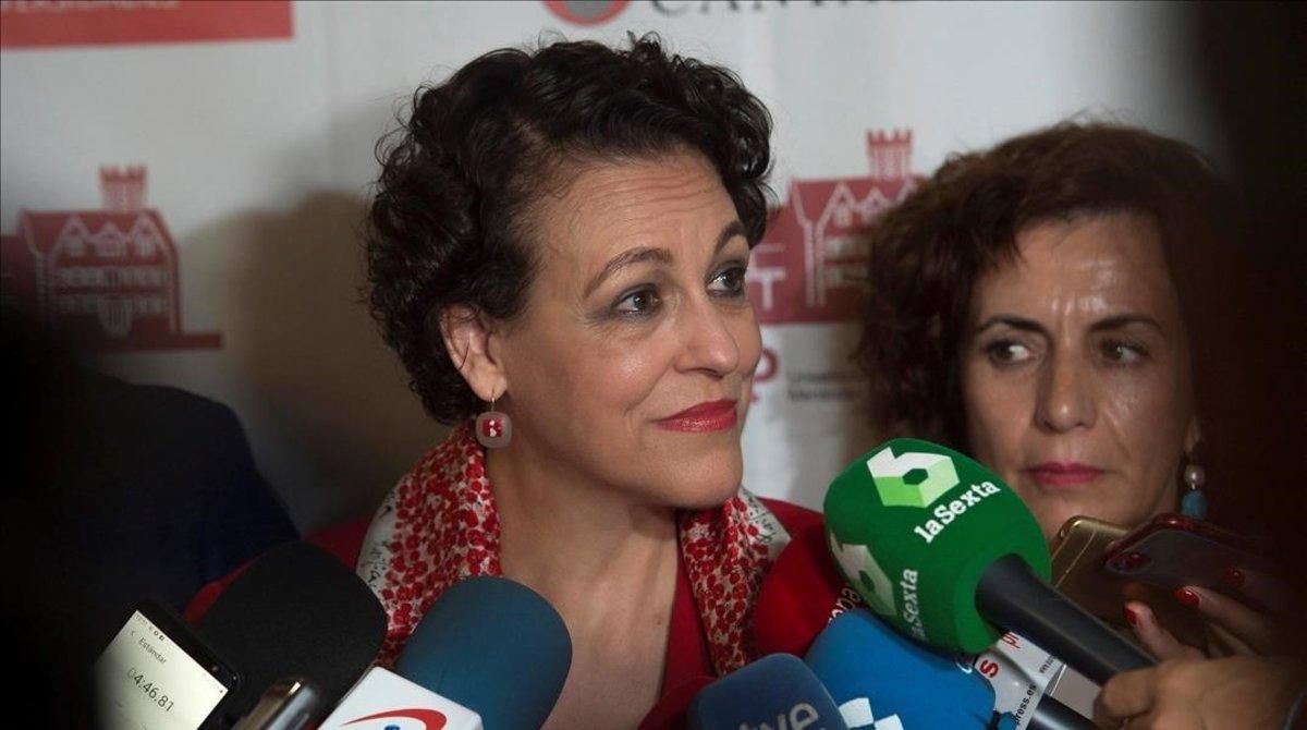 La ministra de Trabajo, Magdalena Valerio, en la Universidad Internacional Menéndez Pelayo en Santander. La ministra de Trabajo, Magdalena Valerio, en la Universidad Internacional Menéndez Pelayo en Santander.