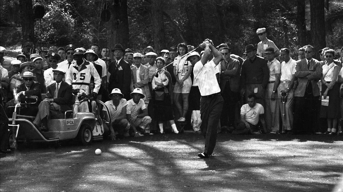 Arnold Palmer, durante la disputa del Masters de Augusta de 1958. Arnold Palmer, durante la disputa del Masters de Augusta de 1958.