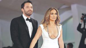 Jennifer Lopez y su marido, Ben Affleck. 