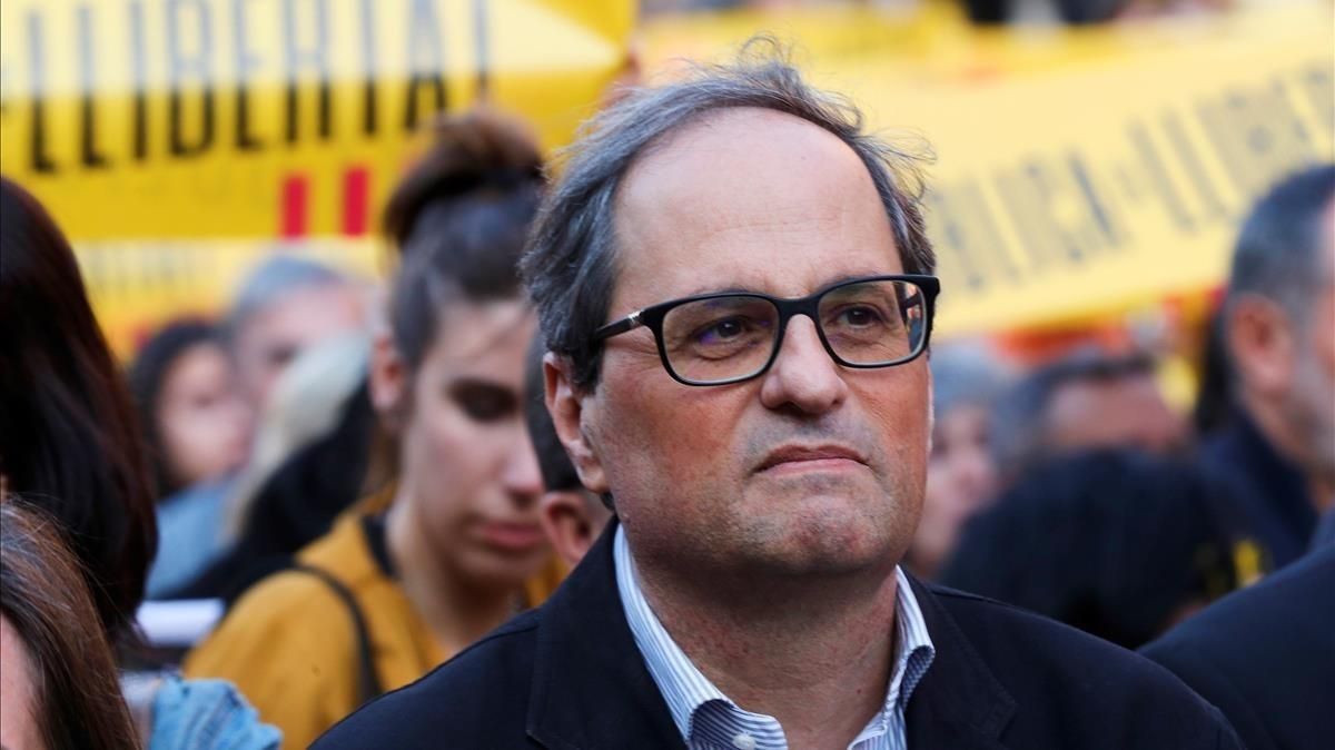 El presidente de la Generalitat, Quim Torra. El presidente de la Generalitat, Quim Torra.