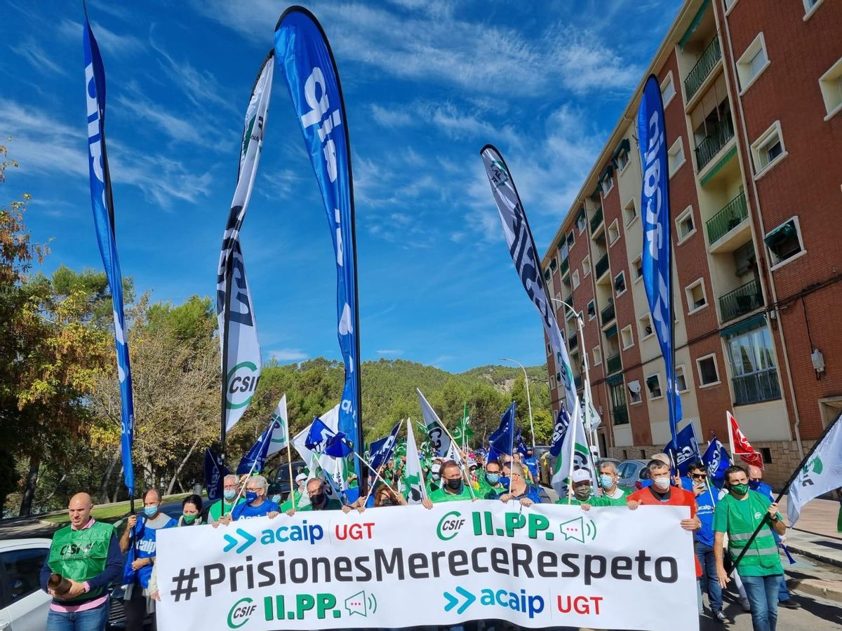 Manifestación de funcionarios de prisiones en Cuenca. Manifestación de funcionarios de prisiones en Cuenca.