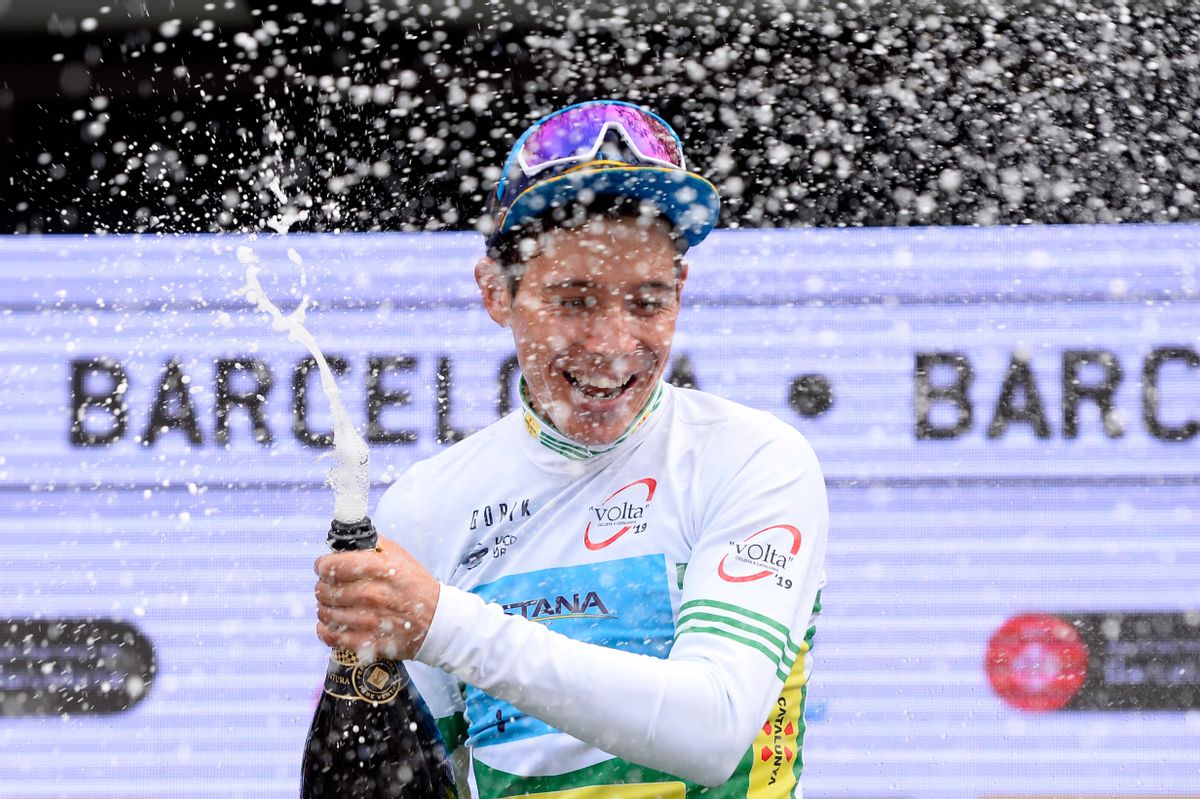 Miguel Ángel López, ganador de 2019, pero que este año no disputa la Volta al estar aún en fase de recuperación por la caída sufrida en el Giro. Miguel Ángel López, ganador de 2019, pero que este año no disputa la Volta al estar aún en fase de recuperación por la caída sufrida en el Giro.