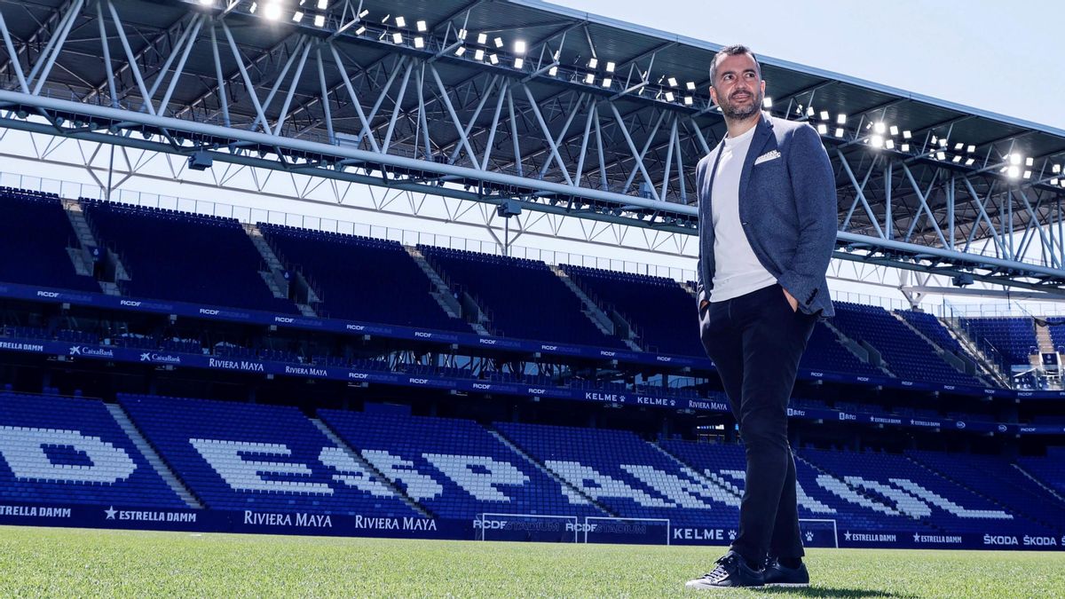 Diego Martínez, este martes en el RCDE Stadium. Diego Martínez, este martes en el RCDE Stadium.