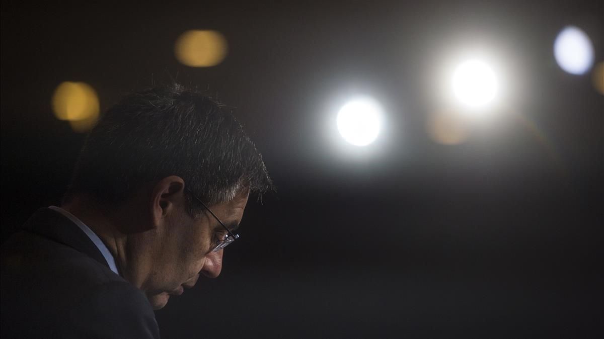 Bartomeu, en el parlamento del premio internacional de periodismo deportivo Vázquez Montalbán. Bartomeu, en el parlamento del premio internacional de periodismo deportivo Vázquez Montalbán.