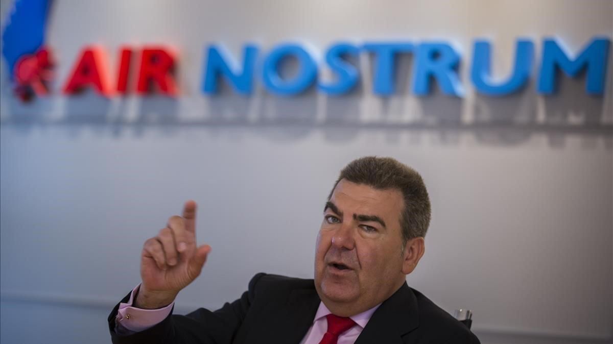 El presidente de Air Nostrum, Carlos Bertomeu, en una imagen de archivo. El presidente de Air Nostrum, Carlos Bertomeu, en una imagen de archivo.