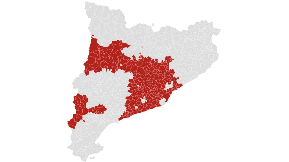 Estos son los municipios de Catalunya en alerta por riesgo de incendio forestal Estos son los municipios de Catalunya en alerta por riesgo de incendio forestal