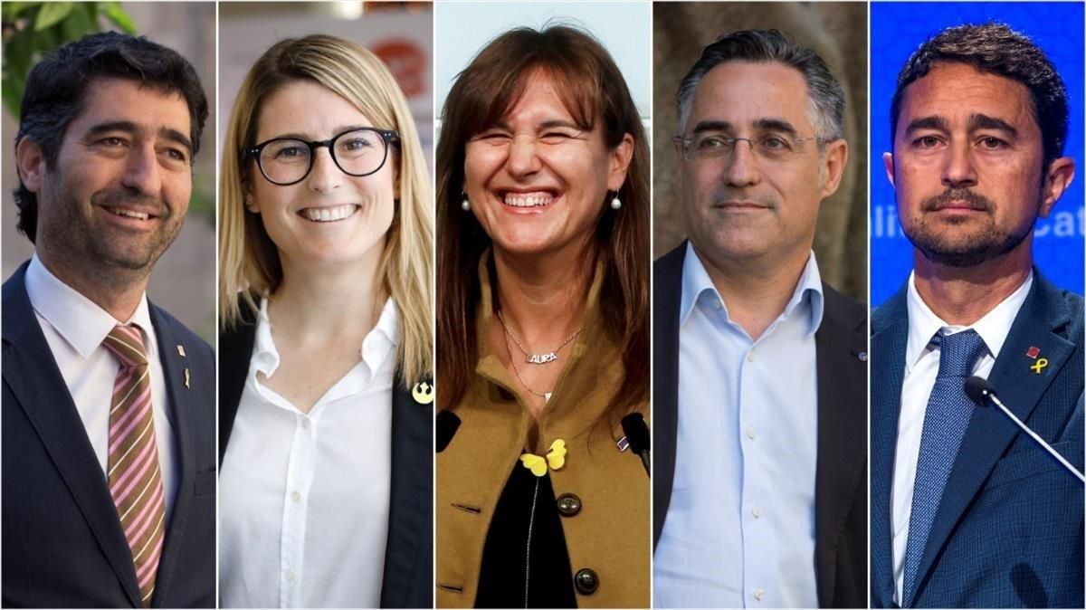 Jordi Puigneró, Elsa Artadi, Laura Borràs, Ramon Tremosa y Damià Calvet Jordi Puigneró, Elsa Artadi, Laura Borràs, Ramon Tremosa y Damià Calvet