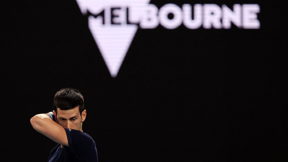 Djokovic, entrenando en Australia. Djokovic, entrenando en Australia.