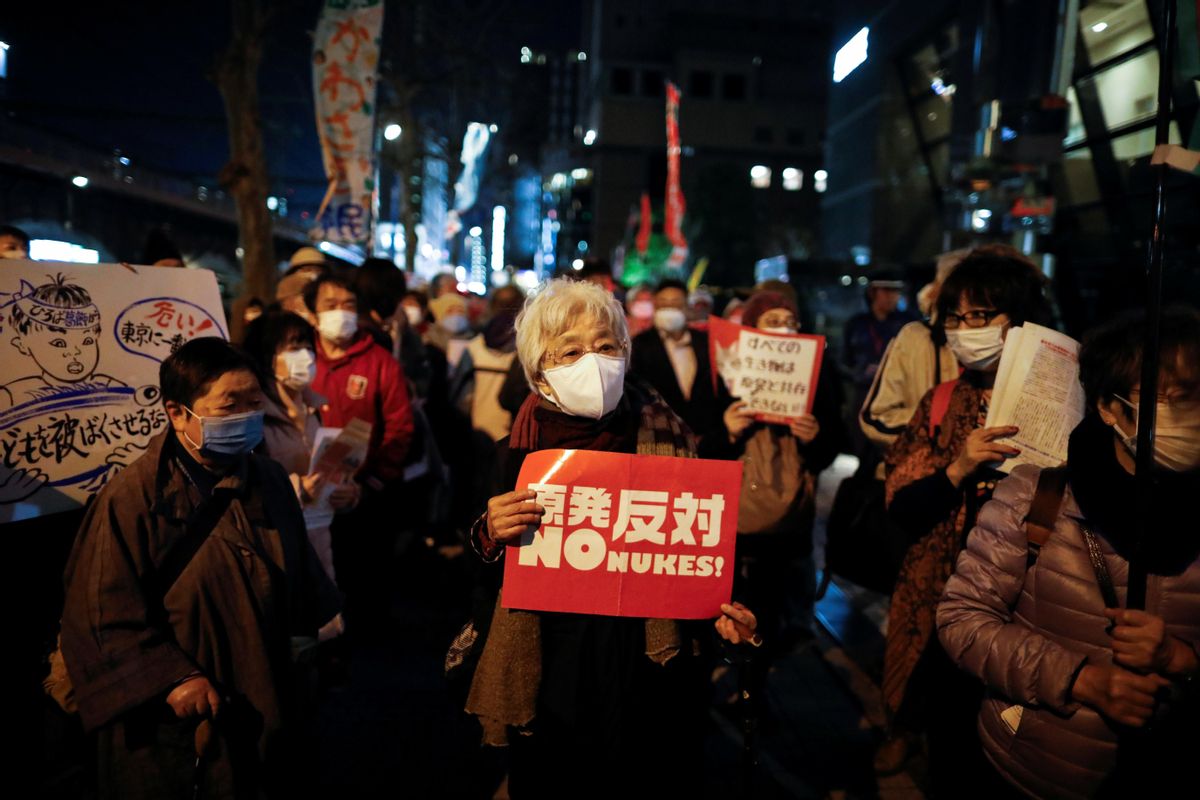 Una protesta en Tokio contra la energía nuclear a principios de marzo. Una protesta en Tokio contra la energía nuclear a principios de marzo.