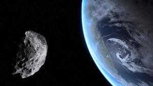  Simulación de un asteroide pasando cerca de la Tierra
