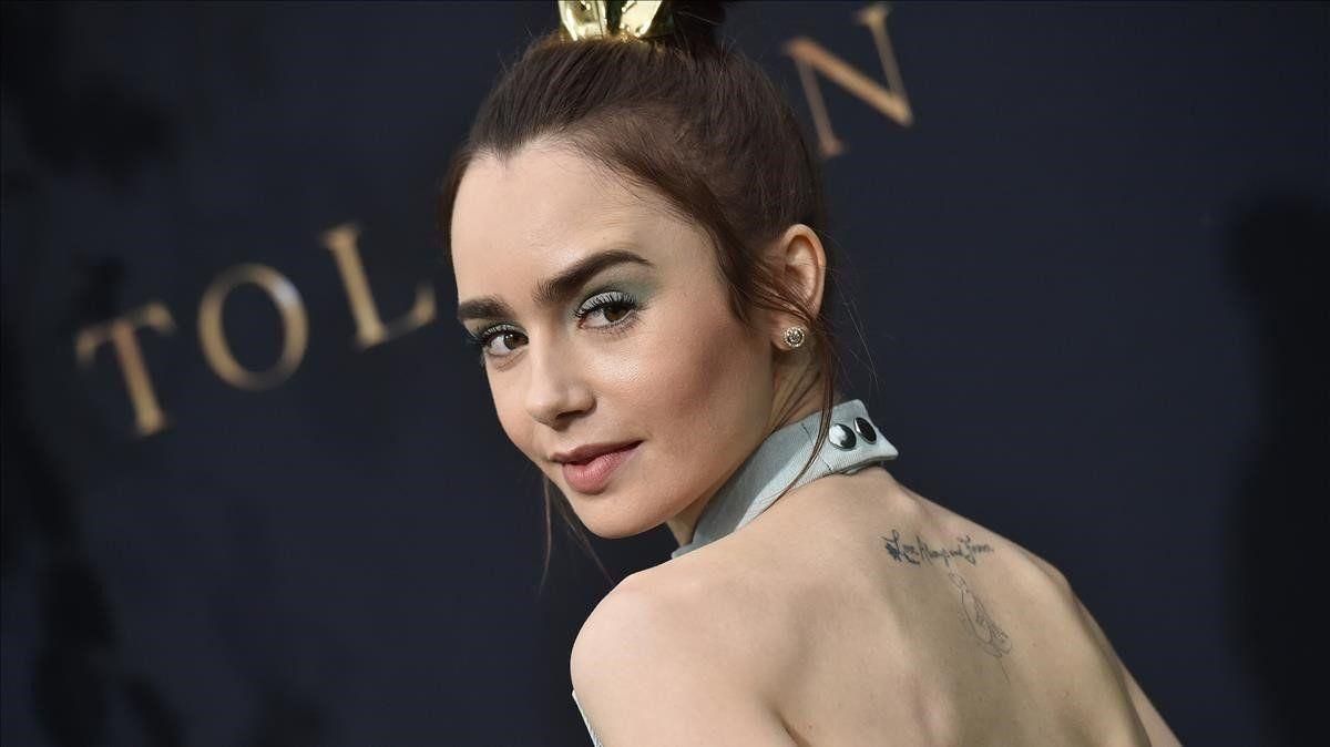 La actriz Lily Collins. La actriz Lily Collins.