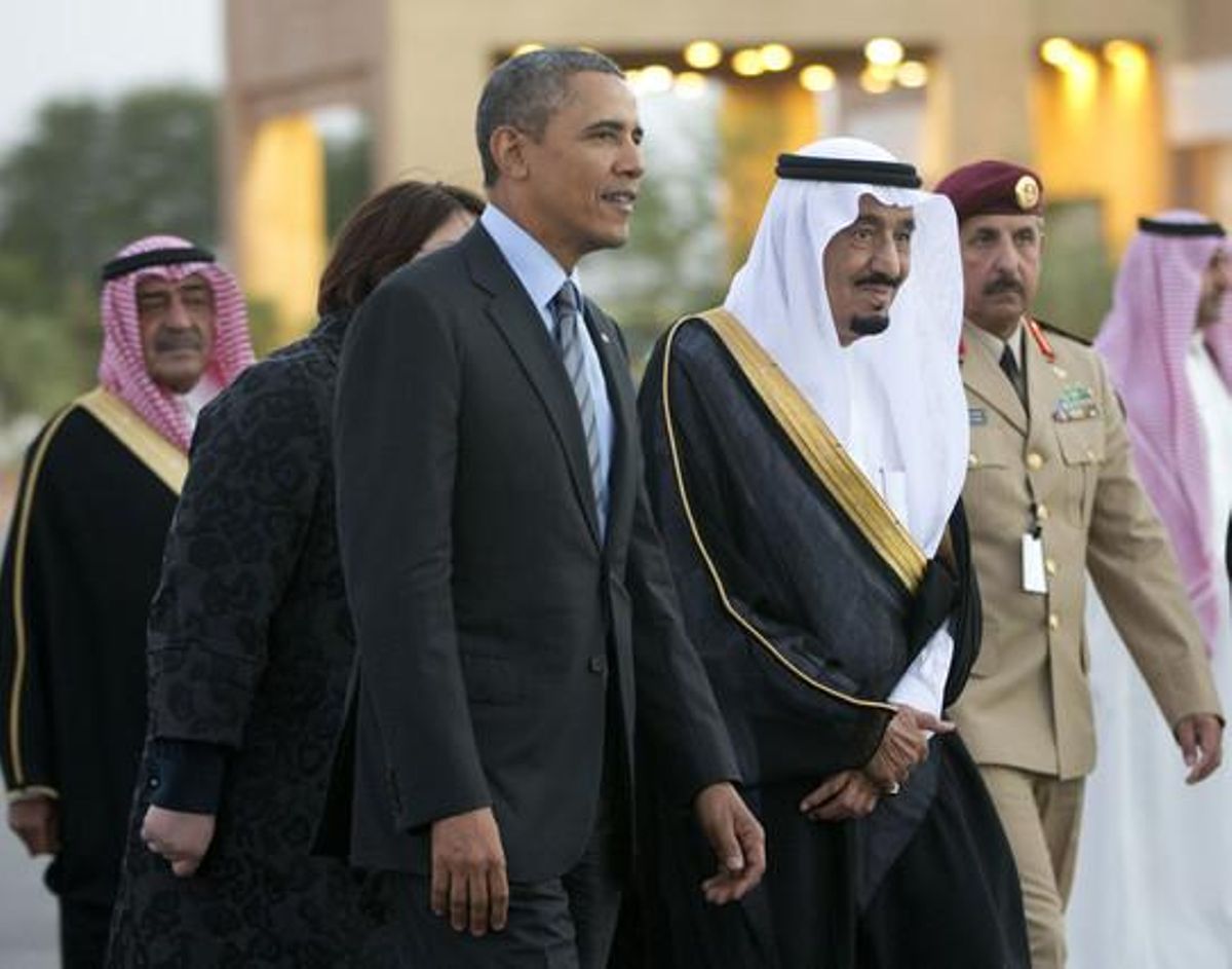 Barack Obama y el príncipe Salman bin Abdulaziz Al Saud. Barack Obama y el príncipe Salman bin Abdulaziz Al Saud.