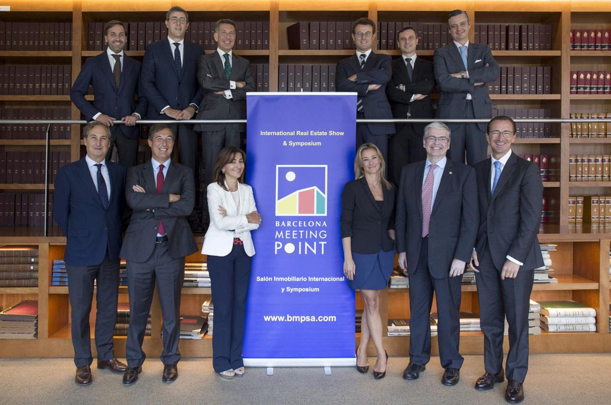 Los miembros del Comité de Innovación BMP 2017, en las oficinas del Consorci de la Zona Franca de Barcelona, organizador del salón. 