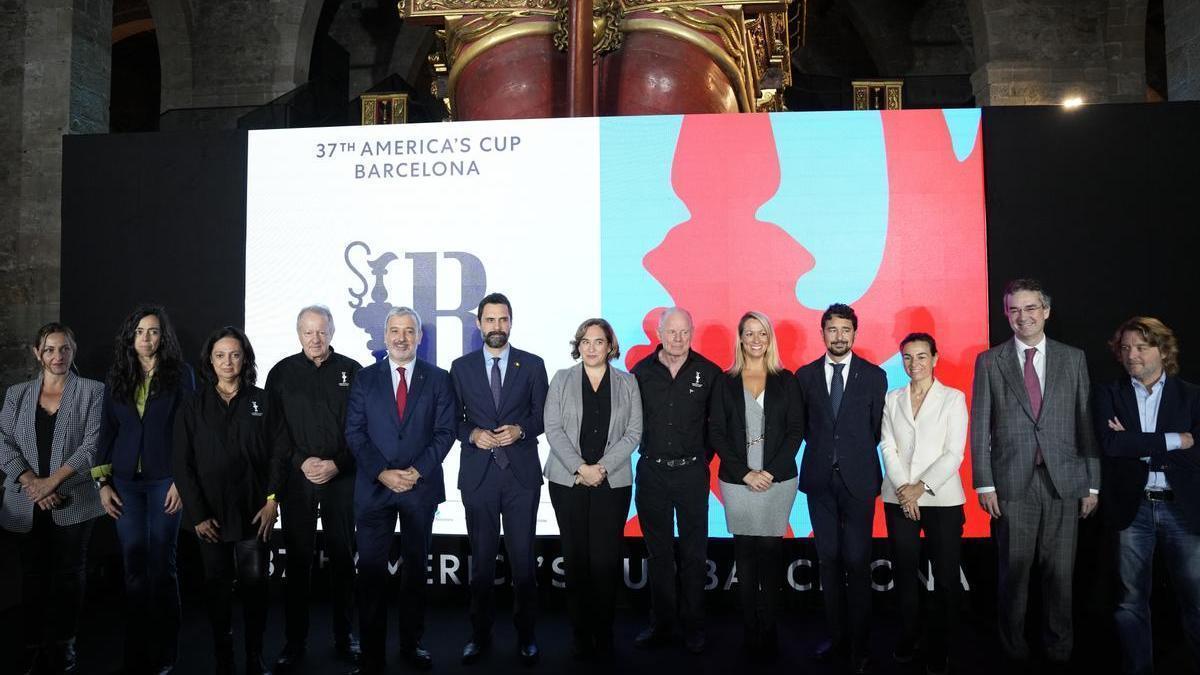 Acto de presentación de la 37ª	edición de la Copa del América de vela en Barcelona.