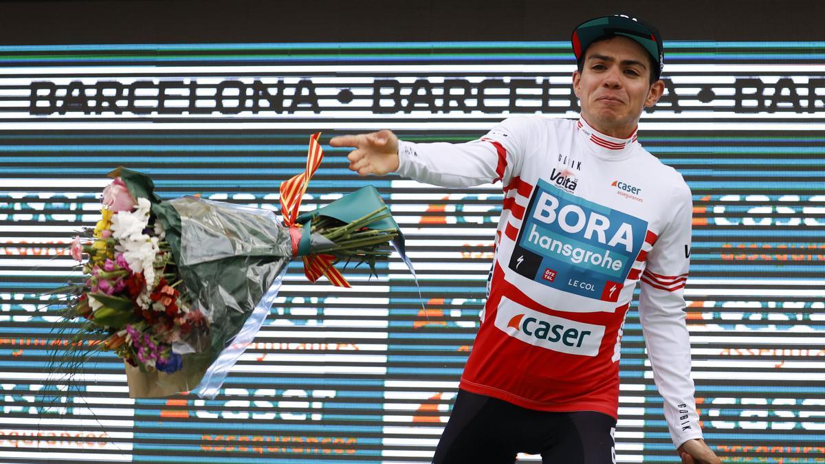 Sergio Higuita, ganador de la Volta 2022, en Barcelona.