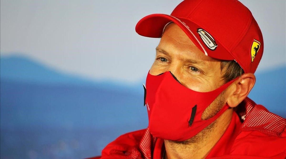 El alemán Sebastian Vettel (Ferrari), hoy, en Hungaroring. El alemán Sebastian Vettel (Ferrari), hoy, en Hungaroring.