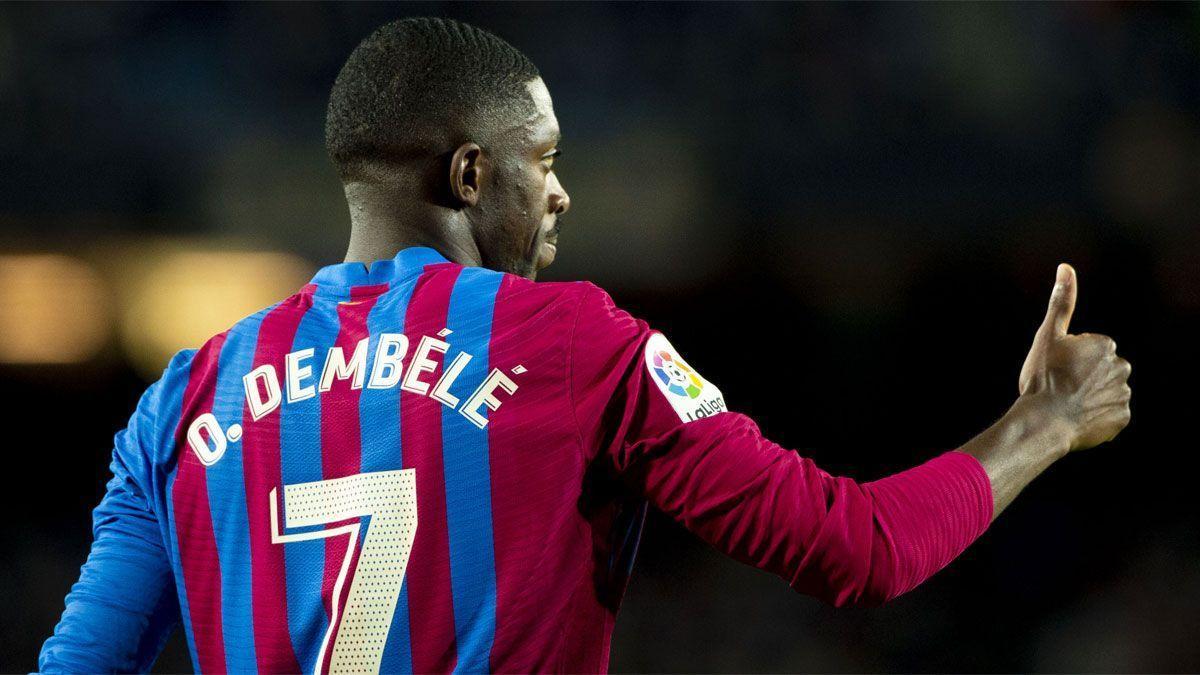 Dembélé, en un partido con el Barça. Dembélé, en un partido con el Barça.