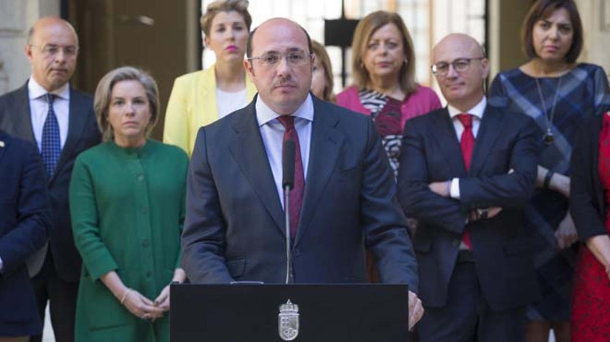 Pedro Antonio Sánchez ha presentado esta mañana su dimisión al frente del gobierno regional.