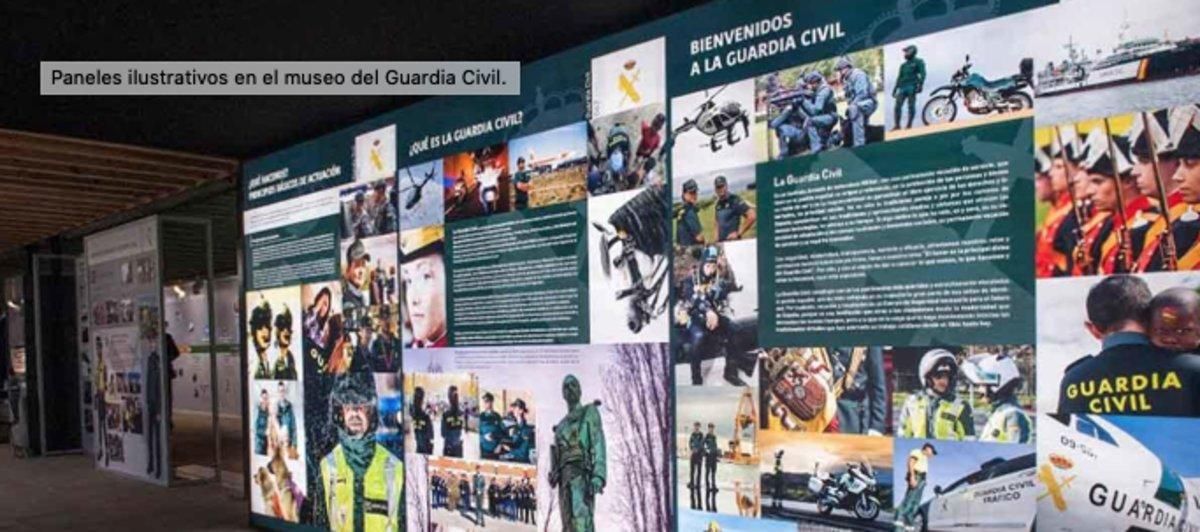 Paneles ilustrativos en el museo del Guardia Civil. Paneles ilustrativos en el museo del Guardia Civil.