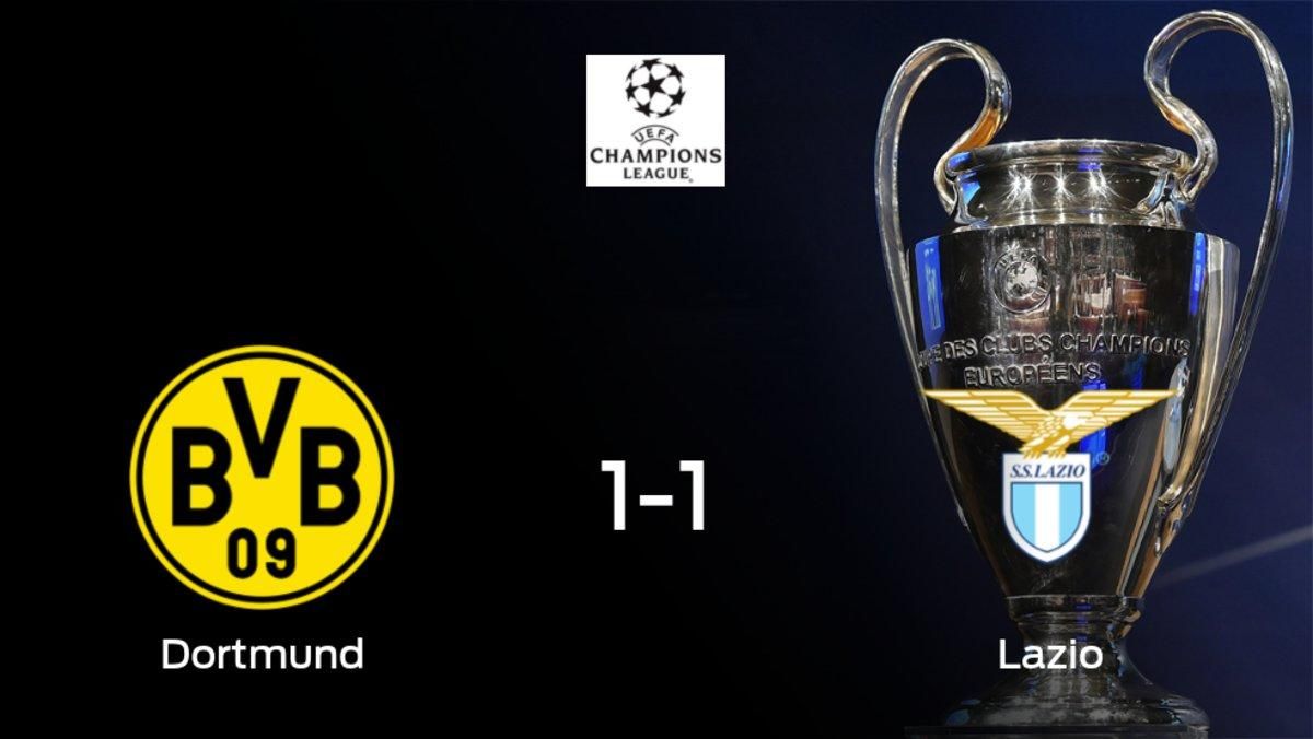 El Borussia Dortmund y la Lazio se reparten los puntos tras su empate a uno El Borussia Dortmund y la Lazio se reparten los puntos tras su empate a uno