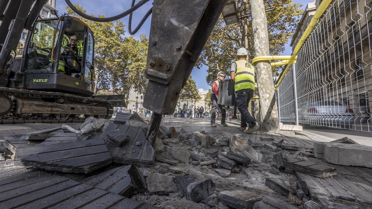 Siete años de obras para reformar las Ramblas