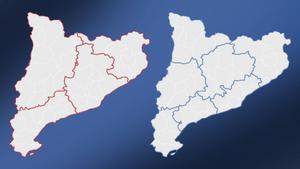 El mapa que mostra les diferències entre regió sanitària i província