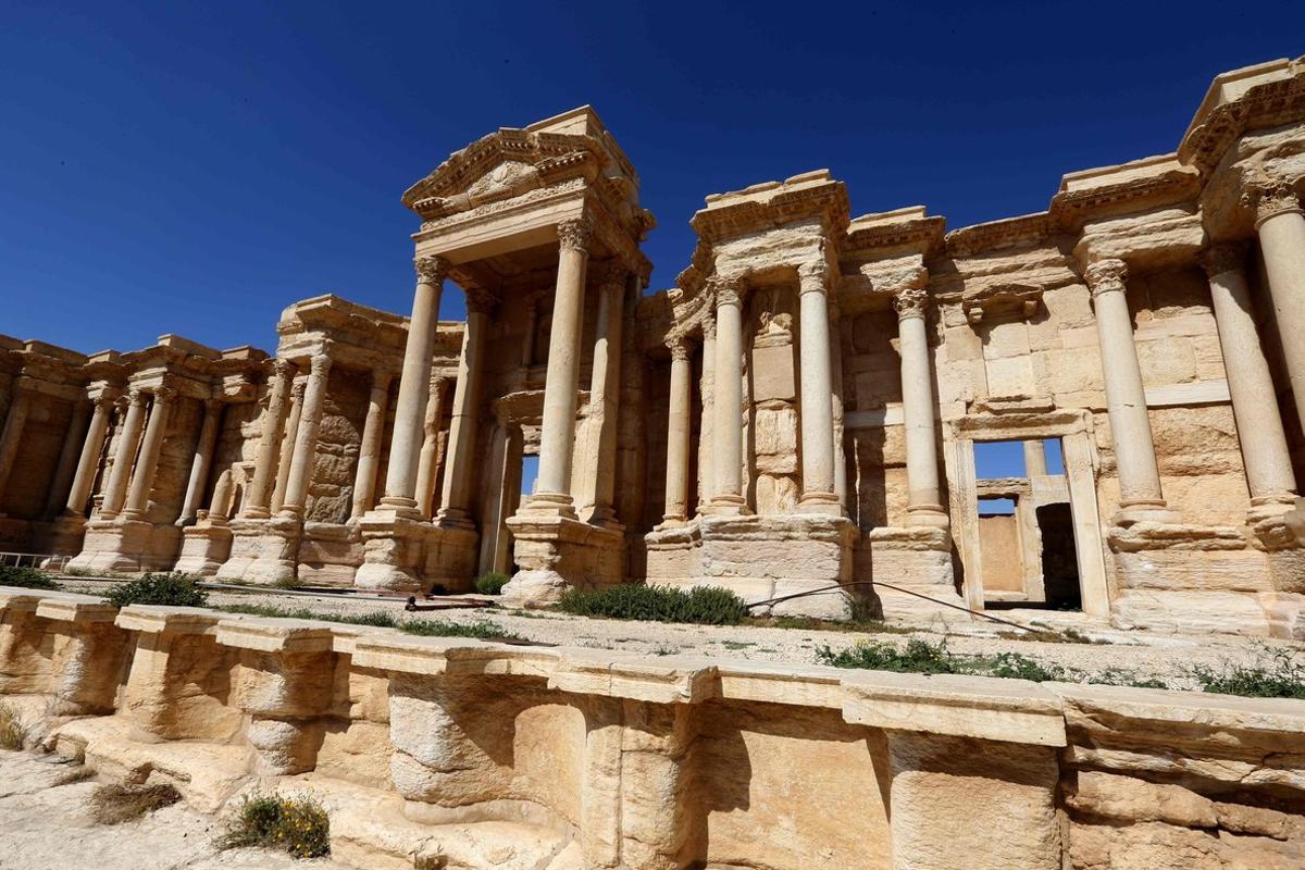 El antiguo teatro romano de Palmira, en una imagen tomada el 31 de marzo del 2016.