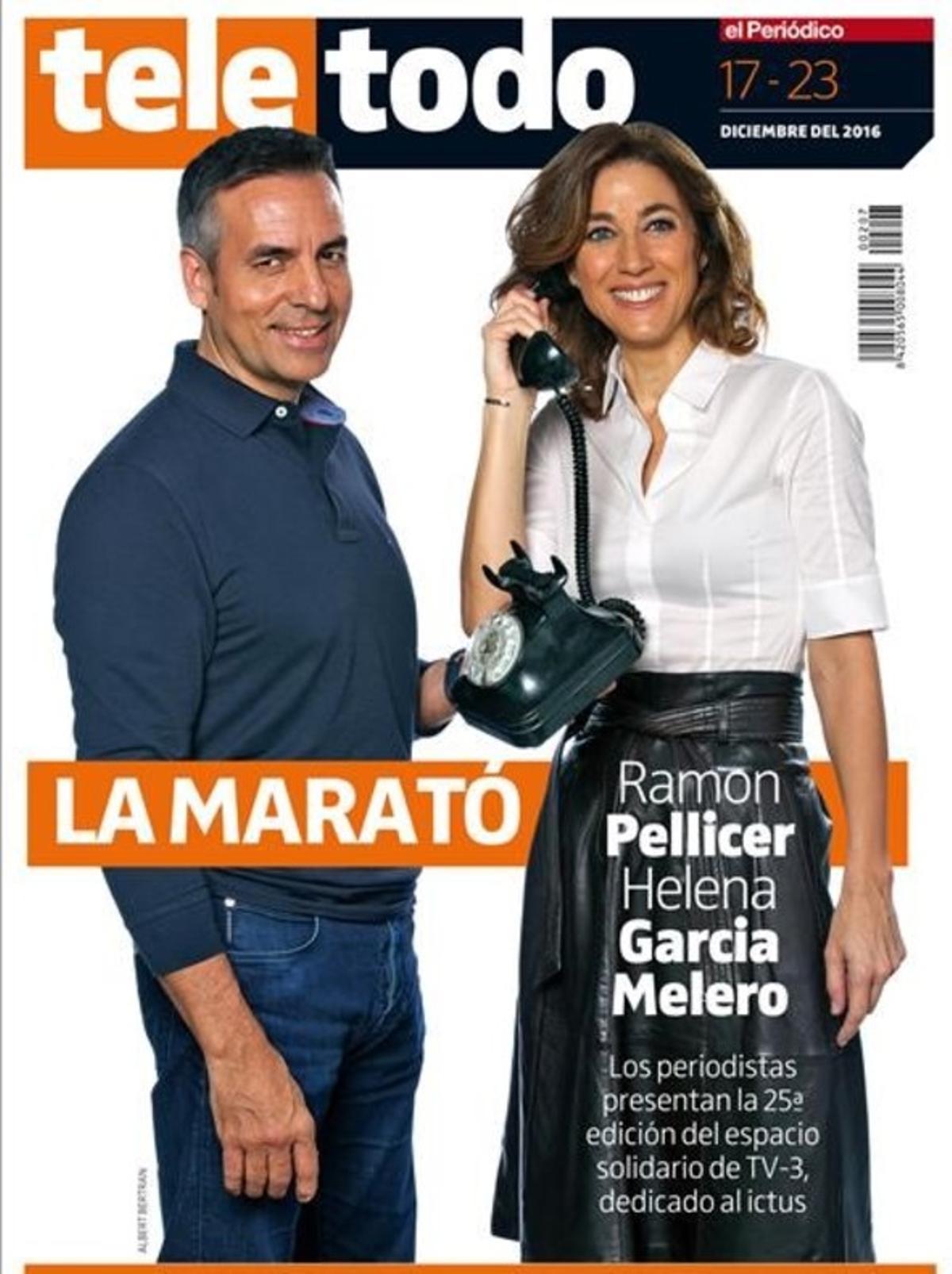 Ramon Pellicer y Helena Garcia Melero, en la portada del ’Teletodo’. 