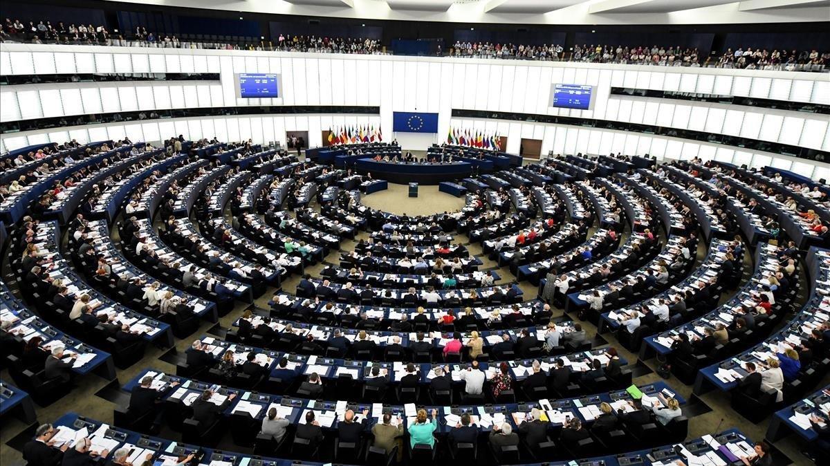 Vista del interior del Parlamento Europeo en Estrasburgo.