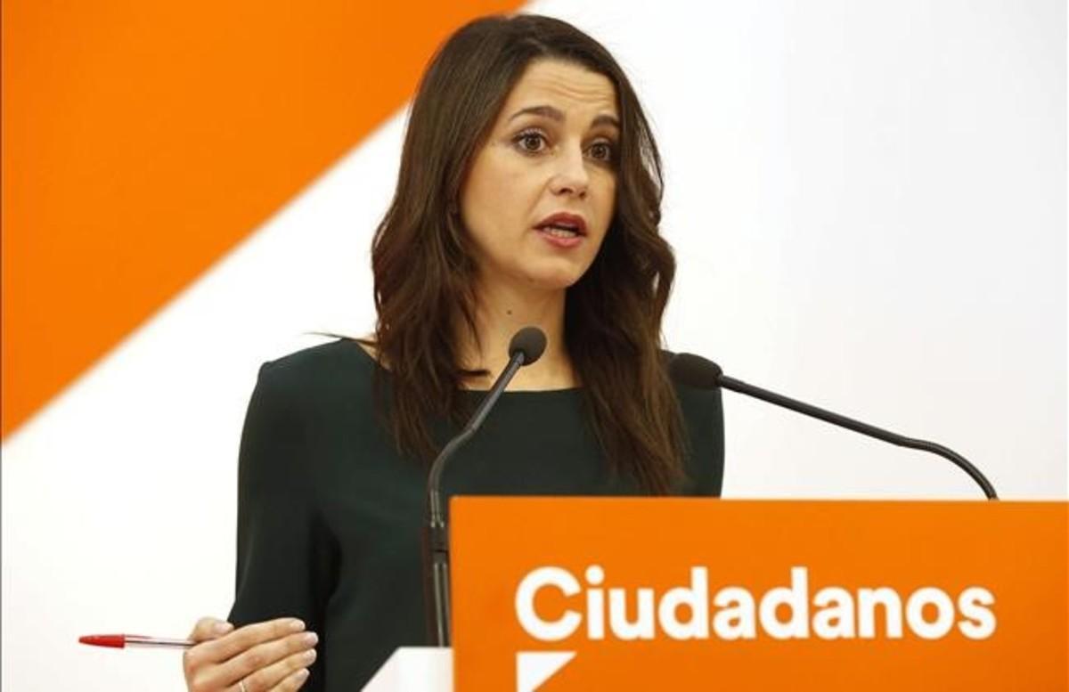 La portavoz de Ciudadanos y líder del partido en Catalunya, Inés Arrimadas.