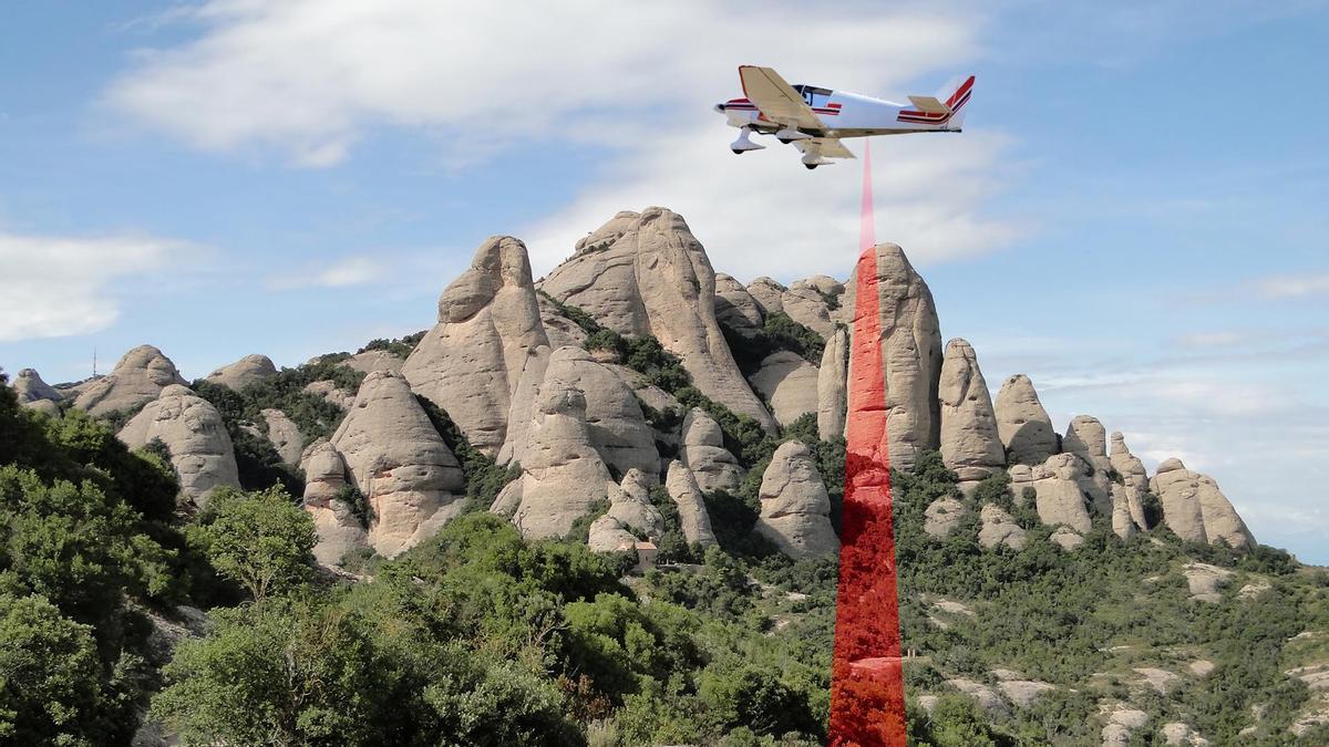 ¿Per què una avioneta sobrevola Catalunya disparant rajos làser contra els boscos?